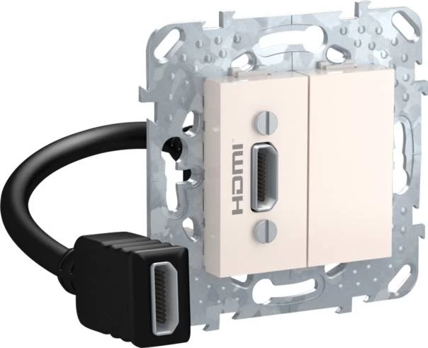 HDMI-коннектор с переходником, бежевый