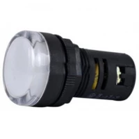 Индикатор ND16-22DS/2C белый, компактный, встр. резистор, IP65 АС/DC24В (R) (CHINT)