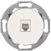 Розетка компьютерная  RJ-45 кат. 5е с накладкой (белый) Vintage
