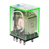 Реле промежуточное с кнопкой тестирования NJDC-17(D)/2Z 2 конт. с инд. LED 10А DC24В (CHINT)
