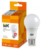 Лампа светодиодная ECO A60 шар 9Вт 230В 3000К E27 IEK