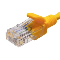 Патч-корд SUPRLAN U/UTP Cat.5e 4x2 26AWG (7x0.16mm) Cu PVC желтый 1м