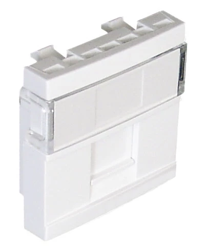 Efapel 45976 SBR Лицевая розеточная панель со шторкой на 1 Keyston (45x45мм)