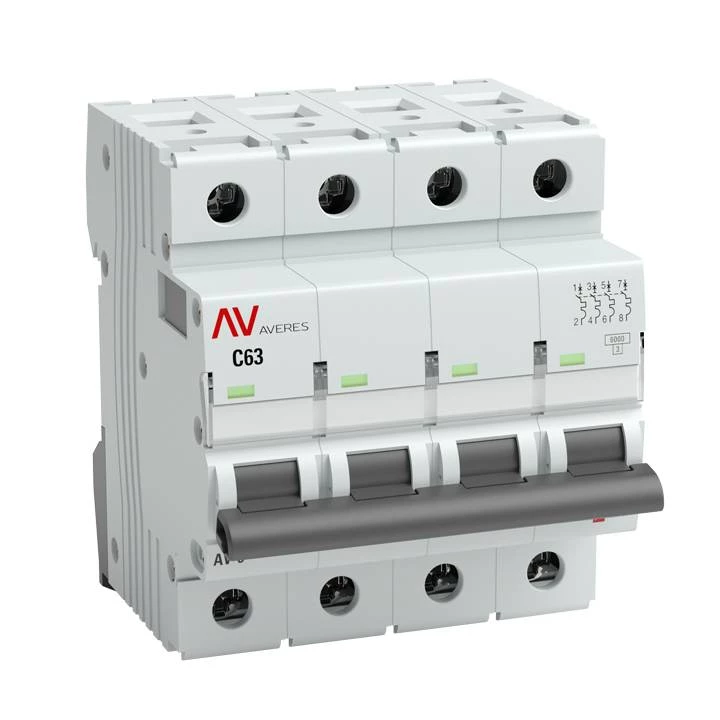 Выключатель автоматический AV-6 1P  4A (B) 6kA EKF AVERES mcb6-1-04B-av mcb6-1-04B-av