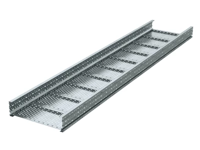 Лоток листовой 200x400, лонжерон 2 мм, L 6 м, цинк-ламель