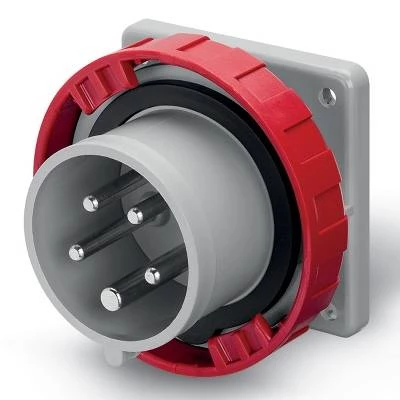 Вилка панельная прямая IP67 32А 3P+E+N 400В