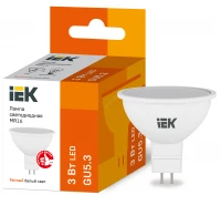 Лампа светодиодная ECO MR16 софит 3Вт 230В 3000К GU5.3 IEK
