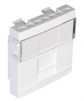 Efapel 45976 SBR Лицевая розеточная панель со шторкой на 1 Keyston (45x45мм)