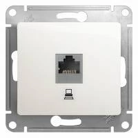 Компьютерная розетка GLOSSA RJ45 кат.5E, перламутр