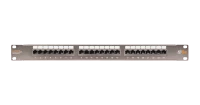 Коммутационная панель NIKOMAX 19", 1U, 24 порта, Кат.5e (Класс D), 100МГц, RJ45/8P8C, 110/KRONE, T568A/B, полный экран, с органайзером, металлик - гарантия: 5 лет расширенная / 25 лет системная