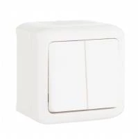 Выключат 10A 2кл IP44 БЕЛ