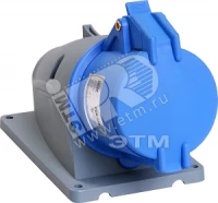 Розетка стационарная ССИ-123 32А-6ч/200-250В 2Р+РЕ IP44 MAGNUM ИЭК