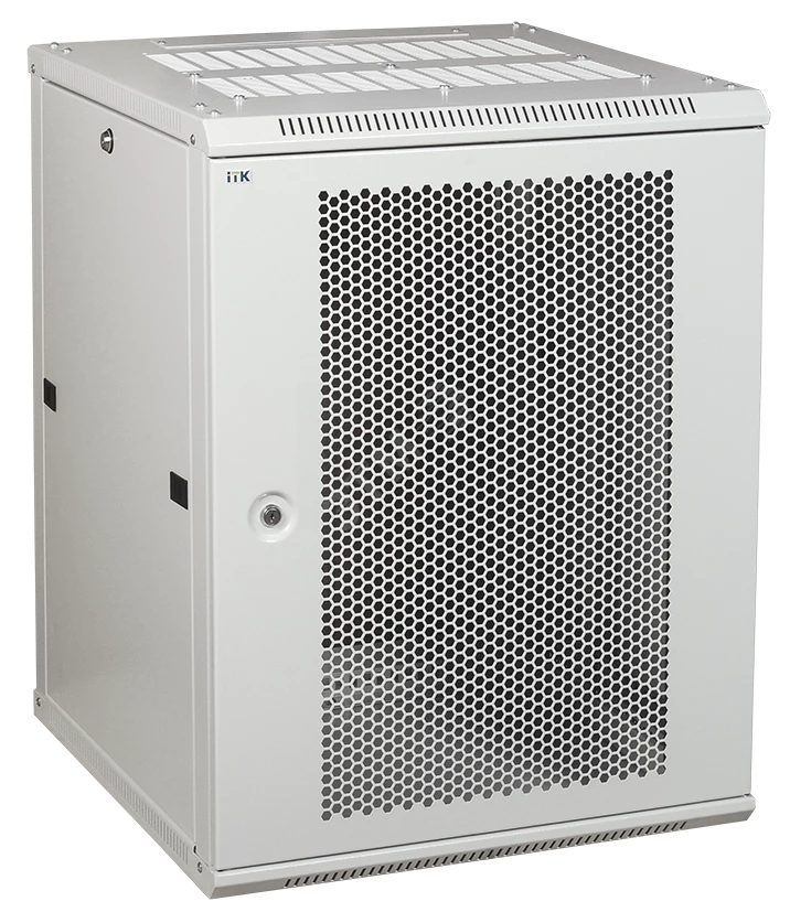 ITK Шкаф LINEA W 15U 600x450 мм дверь перфорированная, RAL7035