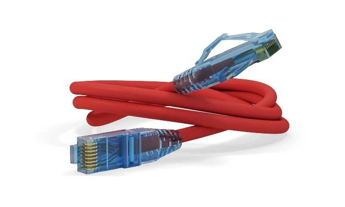Патч-корд U/UTP, Cat.6, LSZH, 10 м, красный Hyperline