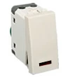 Переключатель с двух мест, с индикатором 45х22,5 мм (схема 6L) 16 A, 250 B (бежевый) LK45