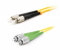 Патч-корд оптический LANMASTER, LSZH, дуплексный, ST/APC-FC/UPC, SM OS2, 1.5 м