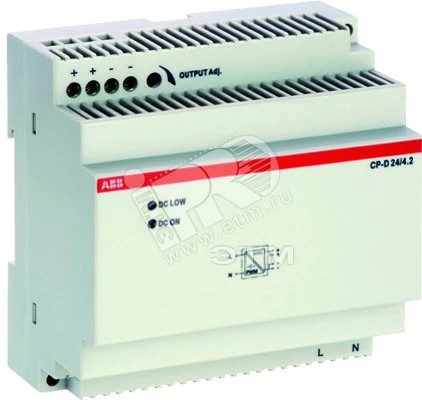 Блок питания CP-D 24/4,2 (регулир, вых, напряж) вход 90-265В AC / 120-370В DC, выход 24В DC /4,2A