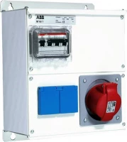 Бокс M16/1 с розетками в сборе, металл, IP44