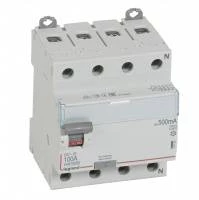 УЗО четырехполюсное DX3 4П 100А A 500мА N спр.