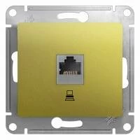Компьютерная розетка GLOSSA RJ45 кат.5E, механизм, фисташковый