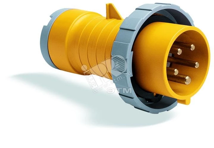 Вилка кабельная 216P12W, 16А, 2P+E, IP67, 12ч