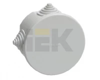 Коробка КМ41237 распаячная для о/п d75х40 мм IP44 (RAL7035, 4 гермоввода)