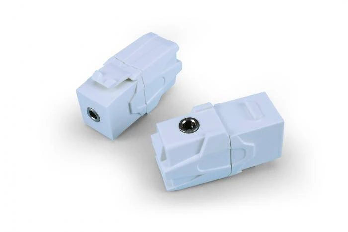 Вставка формата Keystone Jack с проходным адаптером TRS 42858 мм, ROHS, белая Hyperline