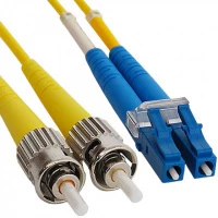 Патч-корд оптический LANMASTER, LSZH, дуплексный, ST/APC-LC/UPC, SM OS2, 15 м