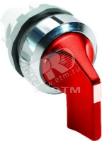 Переключатель M2SS4-20R (длинная ручка) красный 2-х позиционный без подсветки (только корпус) 45 град, с фиксацией