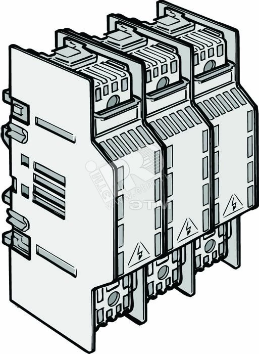Держатель предохранителей OFAX3S3 3-полюсный до 630А, IP20