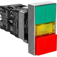 Двойная кнопка NP2-BW8465 1НО+1НЗ   AC230В(LED) IP40 (CHINT)