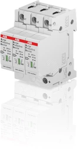 Ограничитель импульсных перенапряжений УЗИП OVR T2 3L 40-275s P QS ABB 2CTB815704R1800
