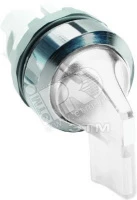 Переключатель M3SS5-21C (длинная ручка) прозрачный 3-х позиционн ый с подсветкой (только корпус) с возвратом в среднее положение