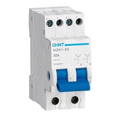 Модульный переключатель NZK1-32 1P 32А 3 положения (CHINT)