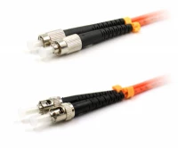 Патч-корд оптический LANMASTER, LSZH, дуплексный, ST/PC-FC/PC, MM 50/125, 1.5 м