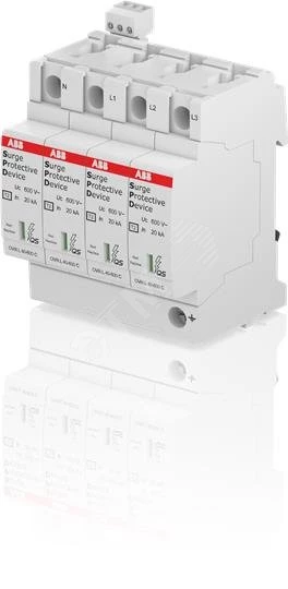 Ограничитель импульсных перенапряжений УЗИП OVR T2 4L 40-600 P TS QS ABB 2CTB803883R5300