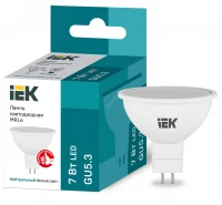 Лампа светодиодная ECO MR16 софит 7Вт 230В 4000К GU5.3 IEK