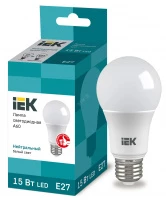 Лампа светодиодная ECO A60 шар 15Вт 230В 4000К E27 IEK