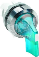 Переключатель M2SS5-21L (длинная ручка) синий 2-х позиционный с подсветкой (только корпус) 90# с фиксацией