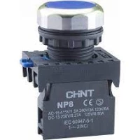 Кнопка управления NP8-10BN/6 без подсветки синяя 1НО IP65 (R)(CHINT)