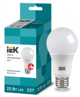Лампа светодиодная ECO A60 шар 20Вт 230В 4000К E27 IEK