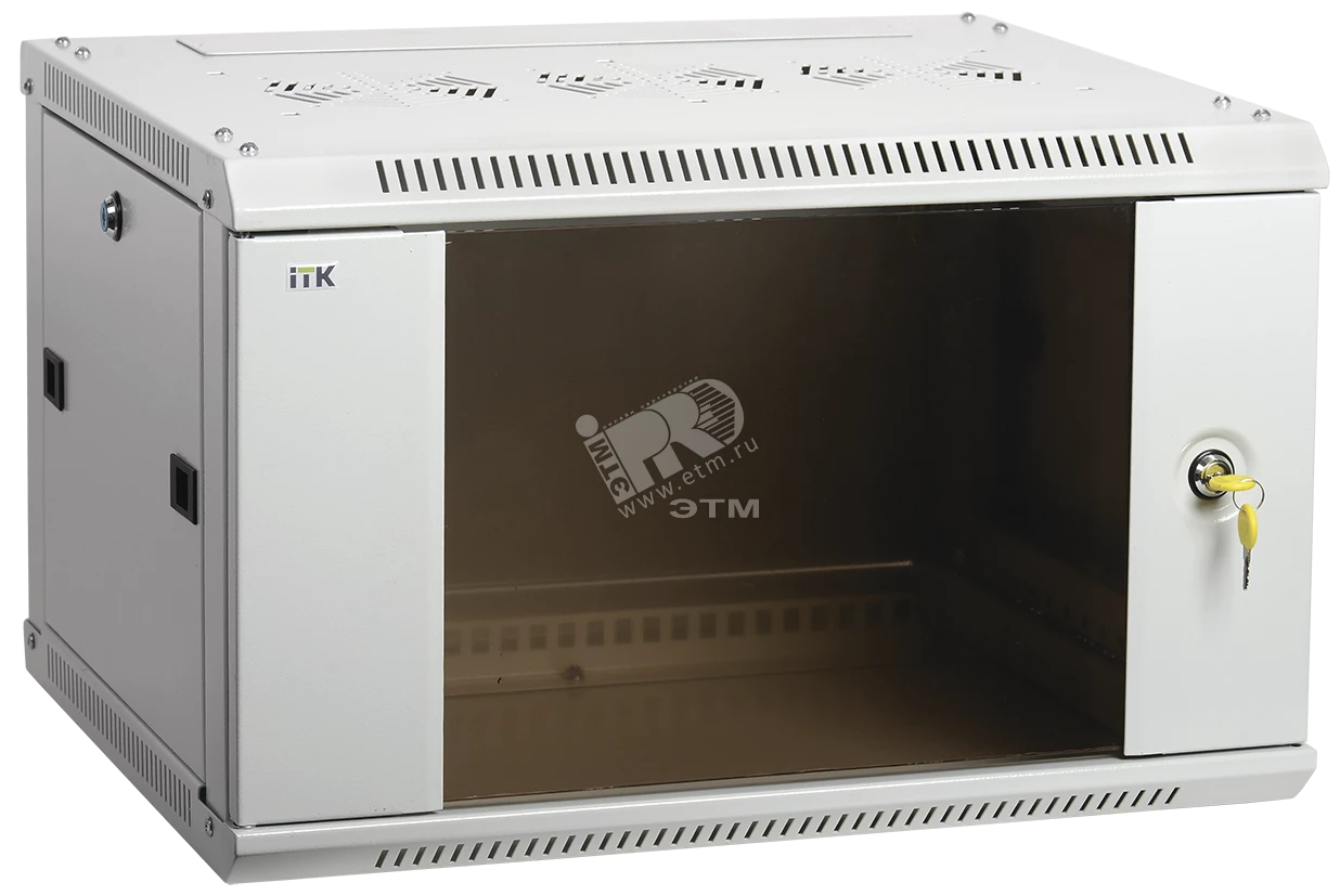 ITK Шкаф LINEA W 18U 600x450 мм дверь стекло, RAL7035