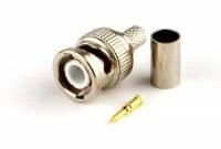 Разъем BNC для кабеля RG-11, 50 Ом, папа (male), обжимной Hyperline