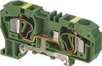 Клемма пружинная D10/10,P,2L 10мм,кв, земля