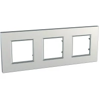 РАМКА UNICA QUADRO 3 МЕСТА СЕРЕБРО