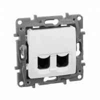 Двойная компьютерная розетка ETIKA 2ХRJ45 5е UTP белый