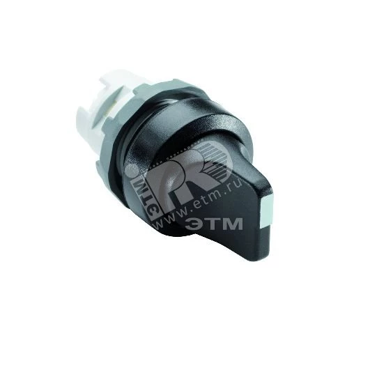 Переключатель M2SS3-20B (короткая ручка) черный 2-х позиционный без подсветки (только корпус) 45# с возвратом