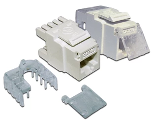 Модуль Keystone, RJ45, кат.5E, UTP, 180 градусов, со шторкой, белый