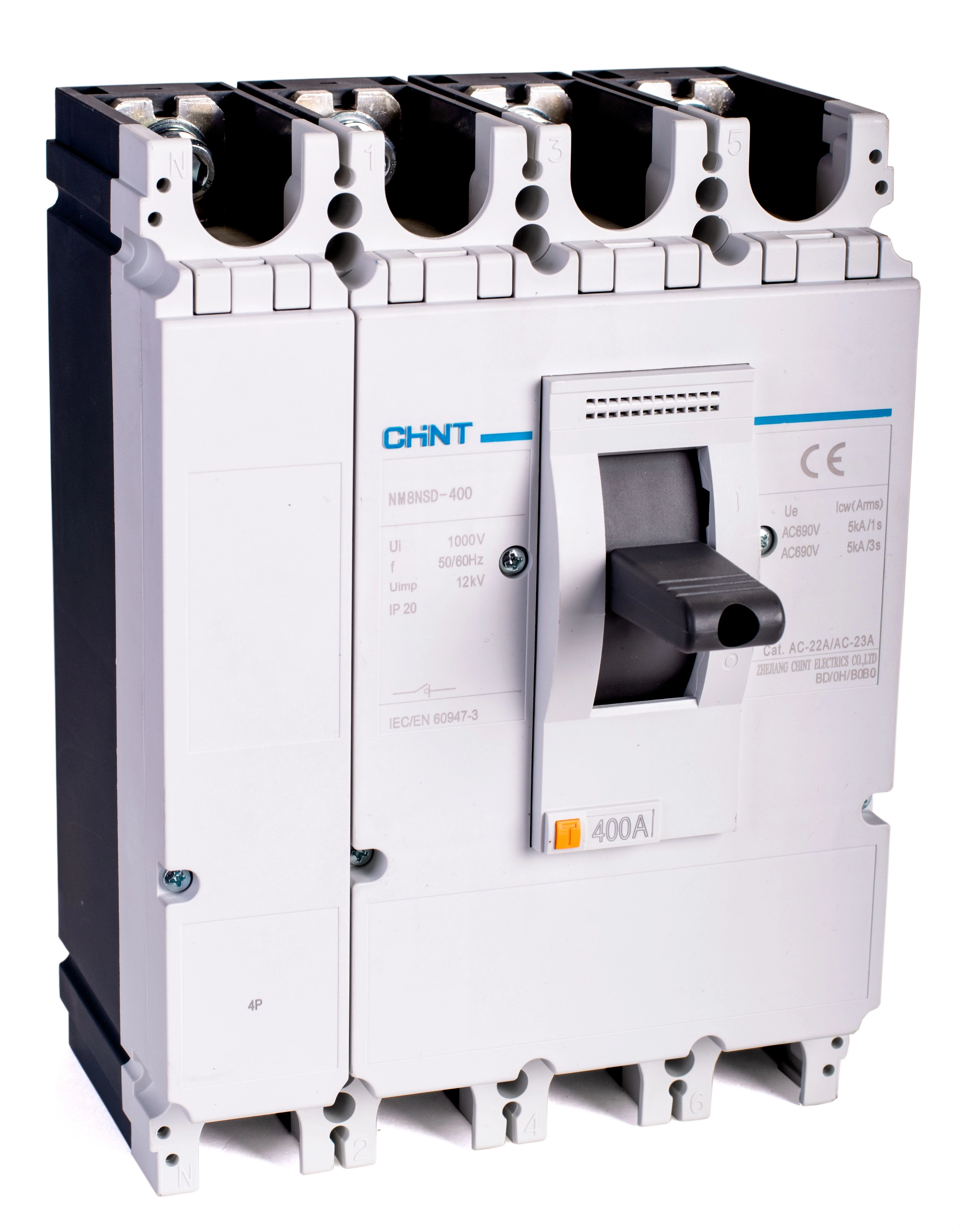 Авт. выкл. NM8N-1600H EM 4P 1000А 100кА с электр. расцепителем, LCD, 230AC (R)(CHINT)