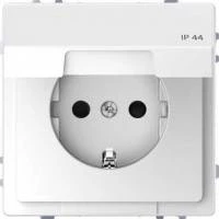 D-Life РОЗЕТКА 16А с з/к и крышкой IP44, БЕЛ. ЛОТОС , SD